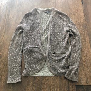 John Varvatos Knit Moto Cardigan Grey M